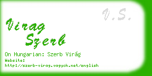 virag szerb business card